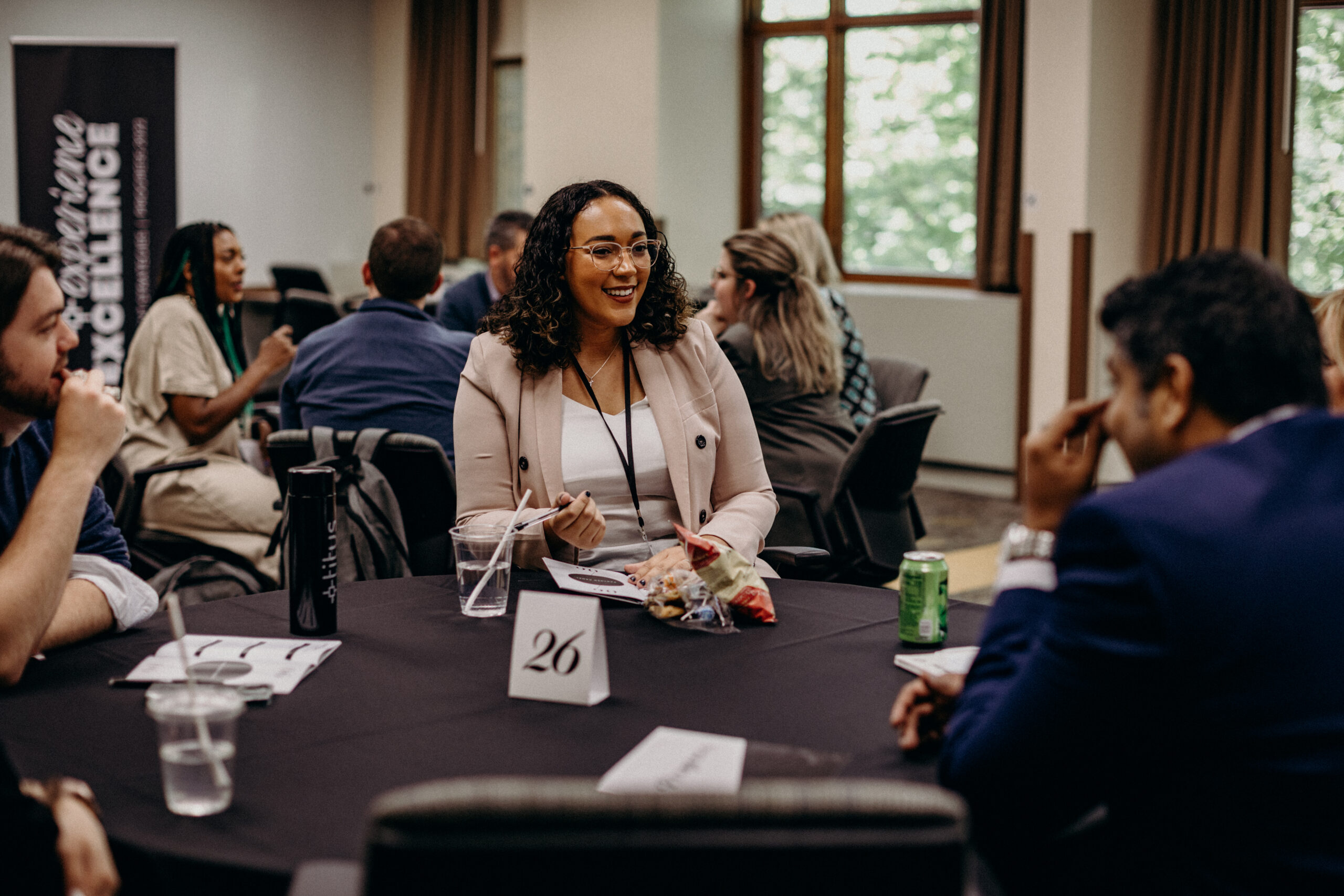 A group of professionals at a conference