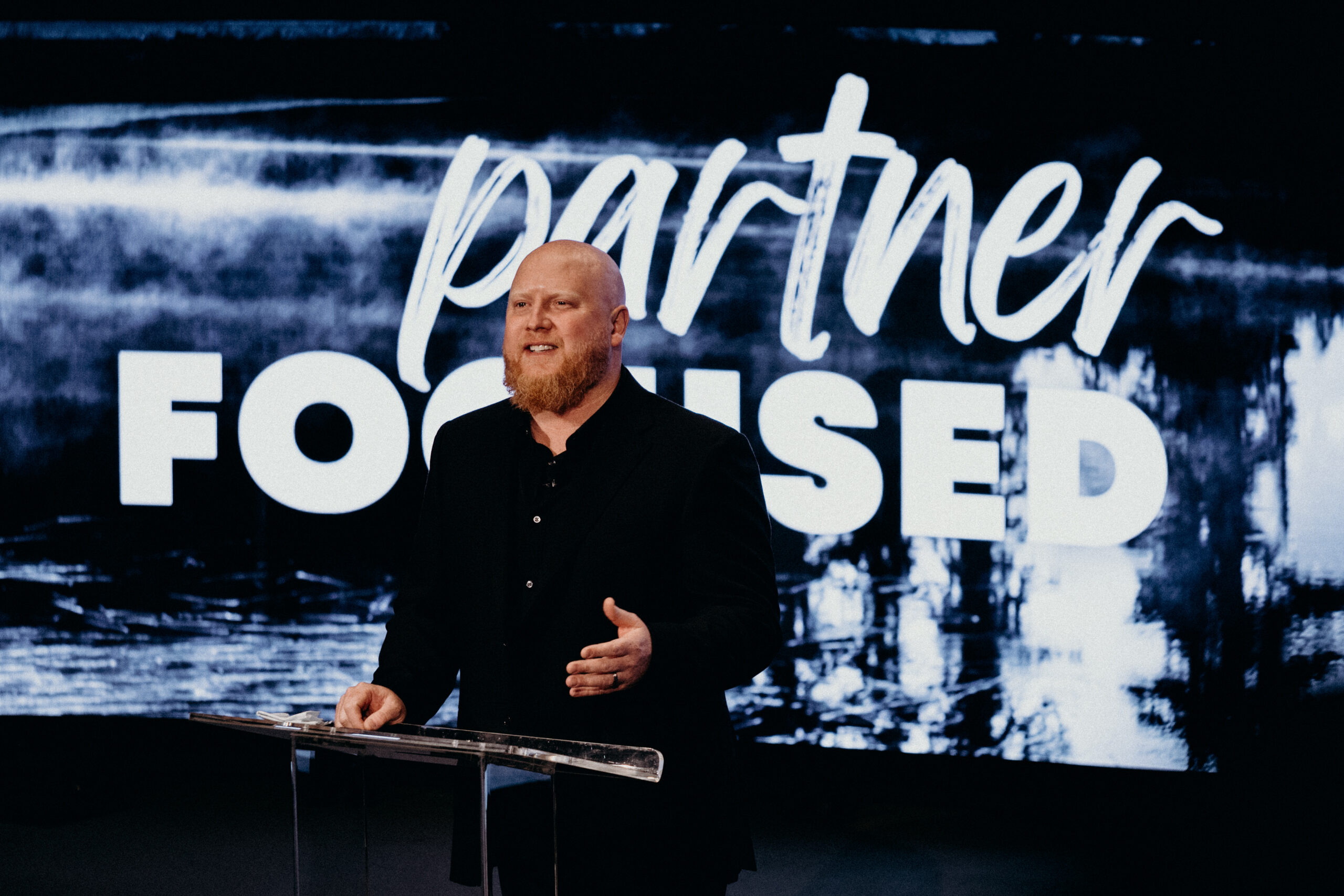 Titus Talent CEO Jonathan Reynolds speaking at an event